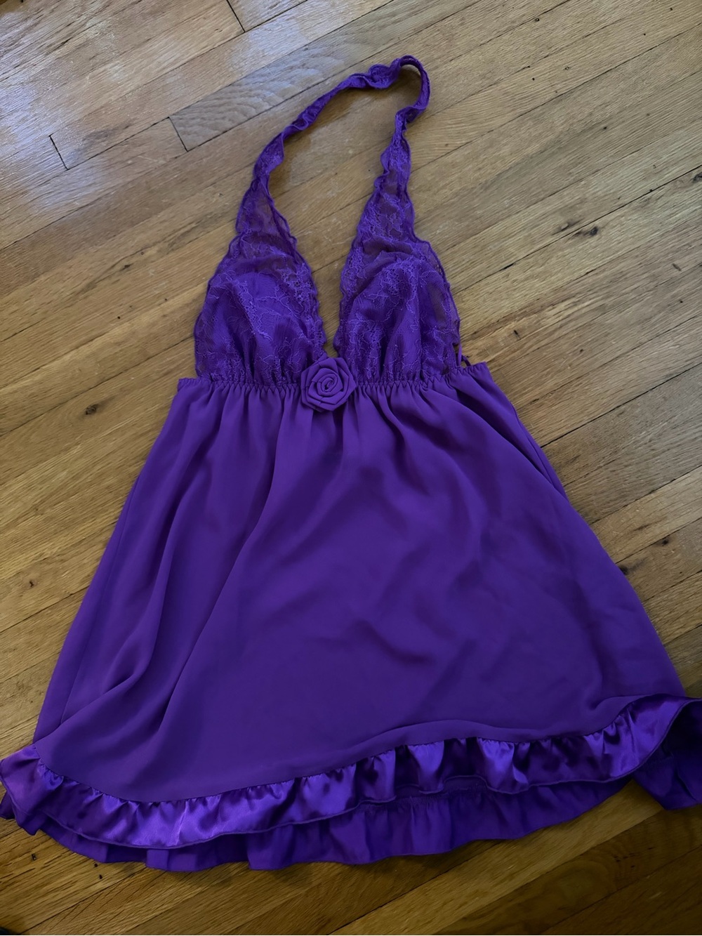 La Senza Rosette  Babydoll Lingerie Halter